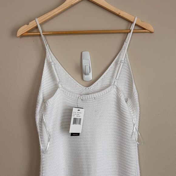 Revolve AFRM Jasper Crochet Knit Midi Dress in Blanc Size Medium - Picture 8 of 10